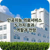 인공지능 의료서비스 5 가지 효과: 역할과 전망