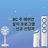 BC 주 에어컨 설치 프로그램: 신규 신청자