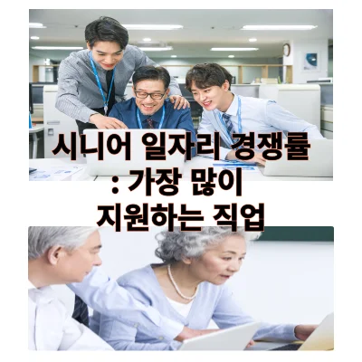 시니어 일자리 경쟁률: 가장 많이 지원하는 직업